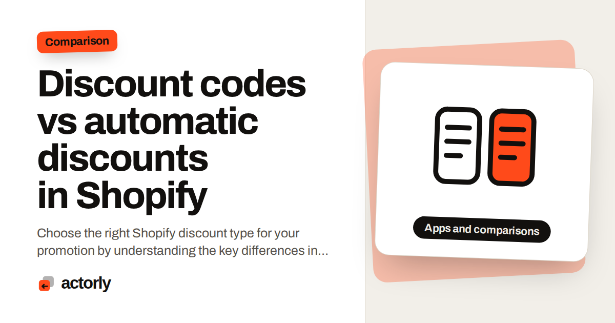Discount codes vs automatic discounts in Shopify