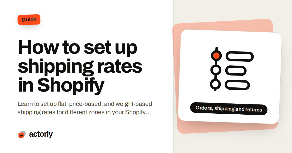 How to set up shipping rates in Shopify