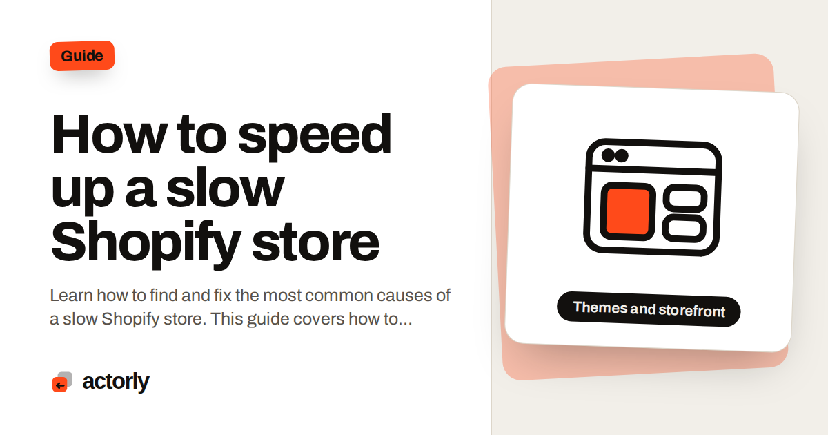 How to speed up a slow Shopify store