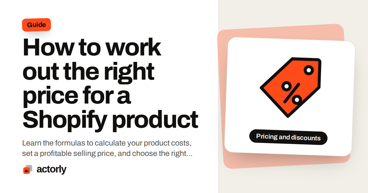 How to work out the right price for a Shopify product