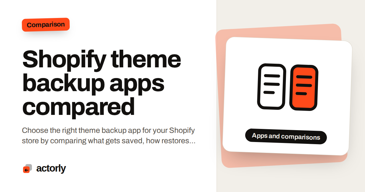 Shopify theme backup apps compared